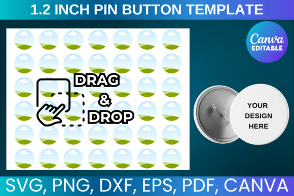 1.2 Inch Button Pin Template: Canva Graphics for Real Projects