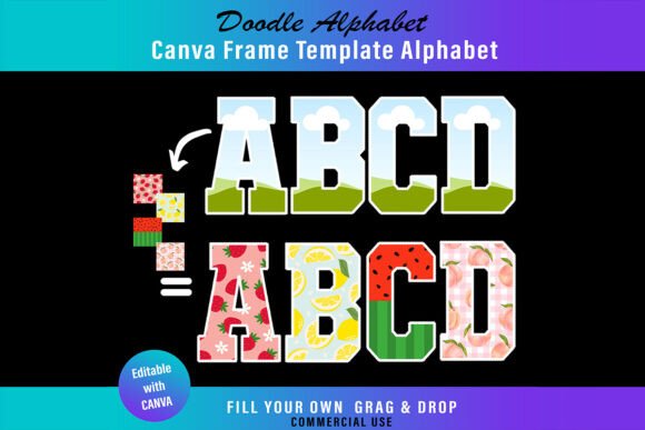 Canva Letter Frame Templates: Graphics for Crafts & Local Branding