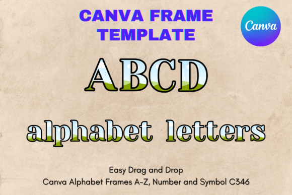 Canva Letters Frame Alphabet Template246: Graphics + Photo Collage Amp