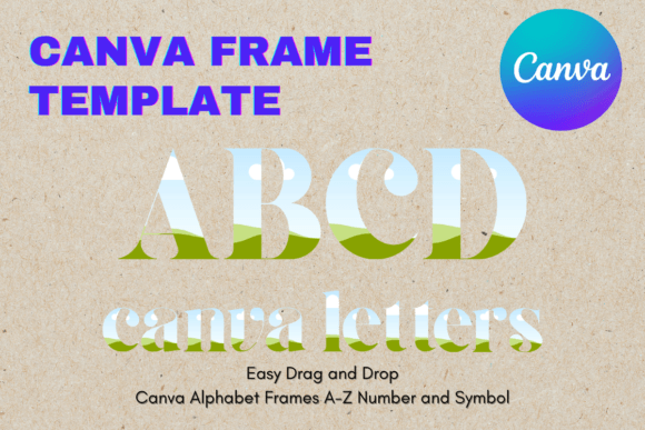 Canva Letters Frame Alphabet TemplateC22: Graphics for Photo Collage Amp