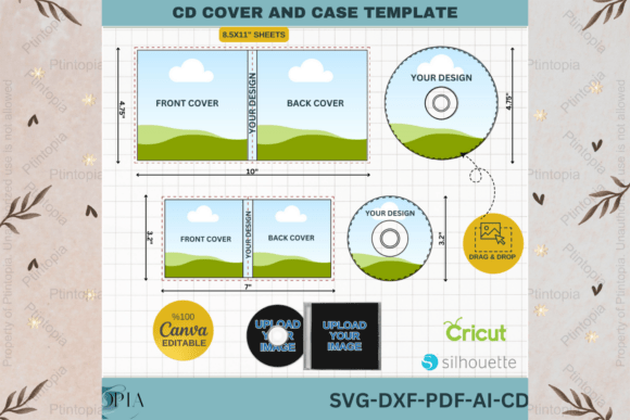 Editable CD Case SVG 286: Canva Graphics for Brand-Ready Packaging