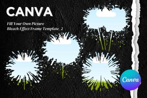 Fireworks Canva Frame Template Effect_2 Graphics & Photo Collage Amp