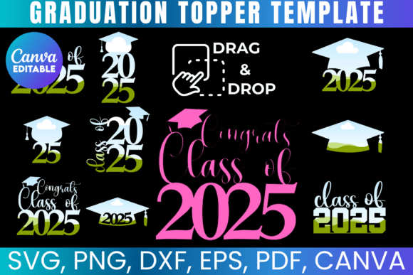 Graduation Topper Canva Frame Template