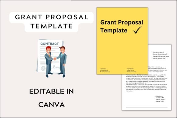 Grant Proposal Template Word Canva: Marketing Templates & Graphics