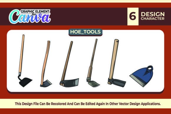 Hoe Tools Vector Graphic Element: Canva-Friendly Graphics