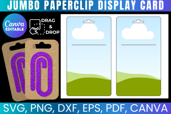 Jumbo Paperclip Display Card Template