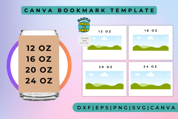Libbey Can Glass Template Bundle: Graphics for Canva Projects