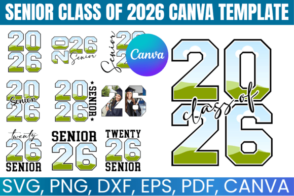 Senior Class of 2026 Canva Template: Graphics & Print Templates