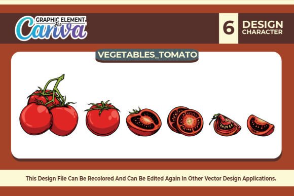 Tomato Vegetables Vector Set: Canva Graphics for Local Branding