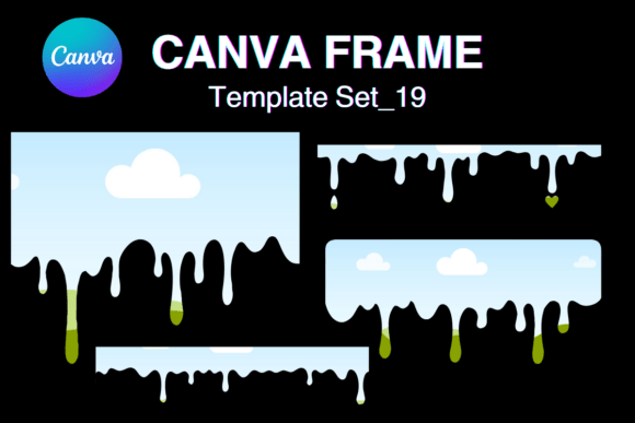 Water Drop Canva Frame Drip Borders_19: Graphics for Photo Collage Amp