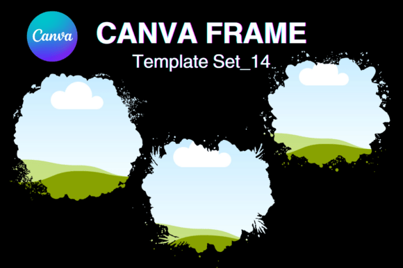 Watercolor Splash Canva Frame Effect_14: Graphics for Photo Collage Amp