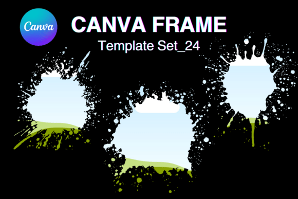 Watercolor Splash Canva Frame Effect_24 Graphics