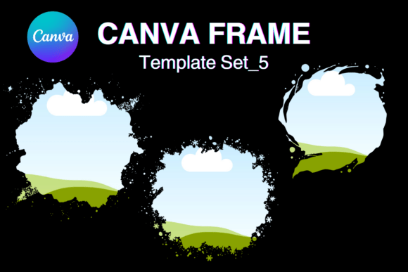 Watercolor Splash Canva Frame Effect_5 Graphics