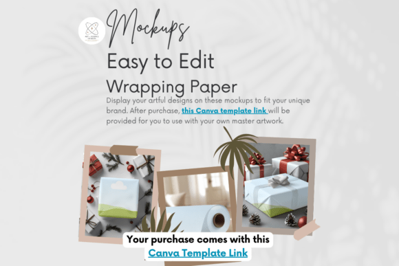 Wrapping Paper Template for Canva: Graphics & Christmas Templates